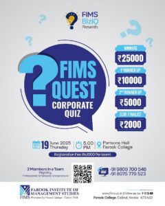 🧠 FIMS Quest 2025: Kerala’s Biggest Corporate Quiz Competition at Farook College