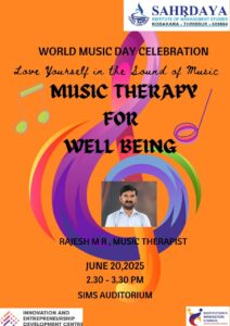 🟠  World Music Day 2025 Celebration at Sahrdaya Institute with Music Therapy for Wellbeing