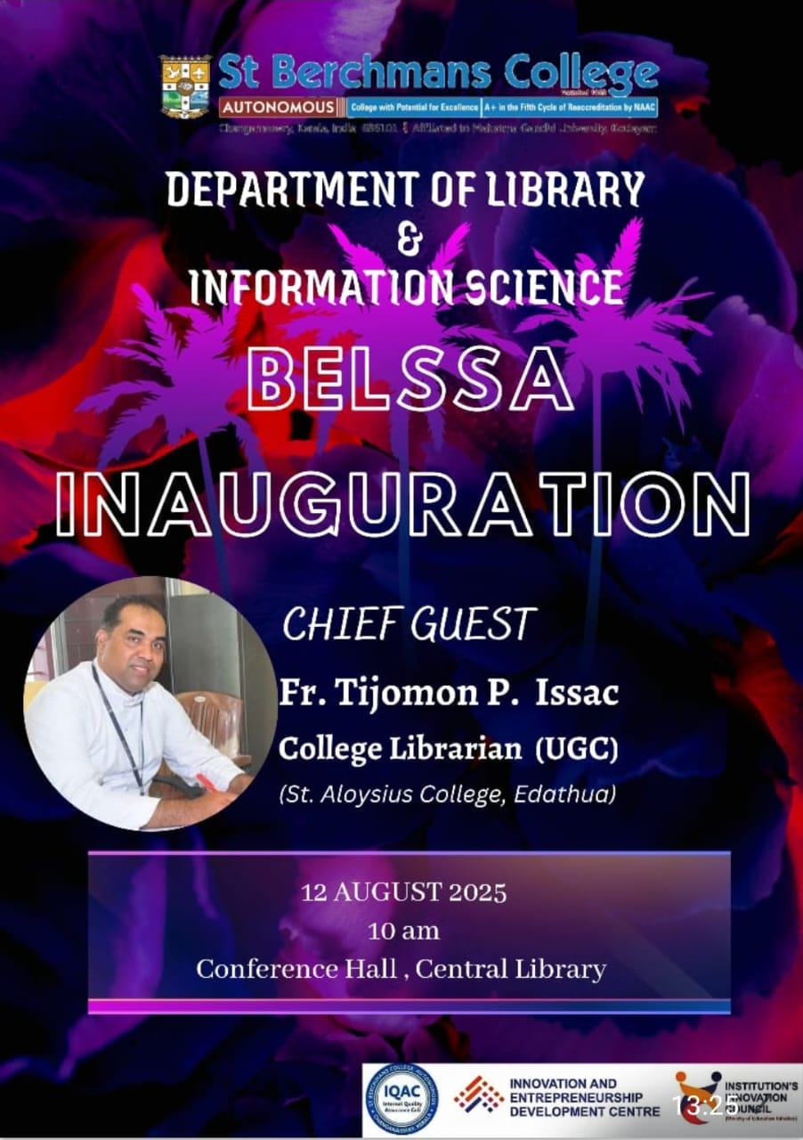 BELSSA Inauguration at St. Berchmans College Highlights Library Excellence - www.CampusRound.com