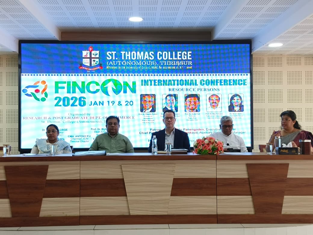 FINCON 2026 Concludes at St. Thomas College Thrissur; V. P. Nandakumar Honoured