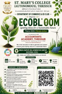 ECOBLOOM 2026: National Green Startup Ideas Contest at St. Mary’s College Thrissur