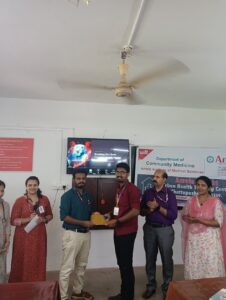 Students and faculty during the World Zoonoses Day awareness programme organized by the Department of Zoology at St. Aloysius College Elthuruth in association with Amala Medical College, Thrissur.