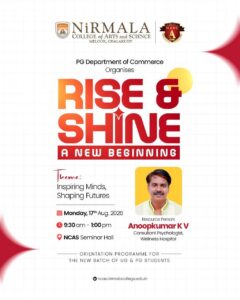 RISE & SHINE Orientation Programme Held at Nirmala College of Arts and Science